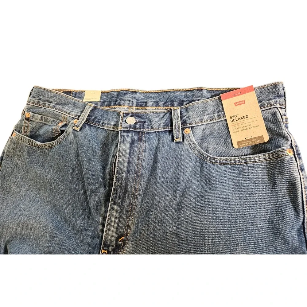 Levi's 550 Relaxed Fit Jeans Mens 40x32 Blue Medium Wash Denim NWT